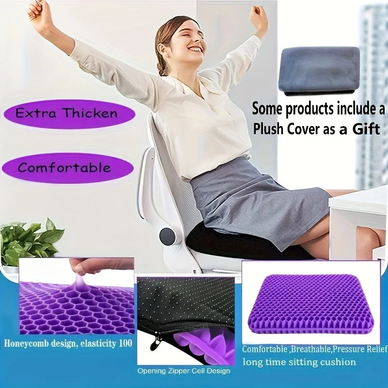 Coussin de Siège Ergonomique en Gel — Fini les douleurs après des heures assis