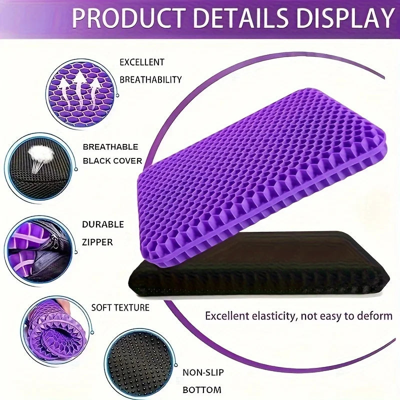 Coussin de Siège Ergonomique en Gel — Fini les douleurs après des heures assis